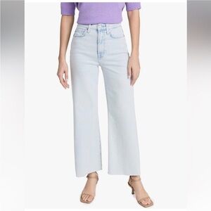 7 For All Mankind Ultra High Rise Wide Leg Jo Jeans Woman 32 Light Wash Stretch